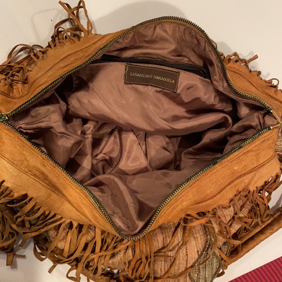 Lisandro Sarasola Vintage Hobo Fringe Handbag - Picture 9 of 10